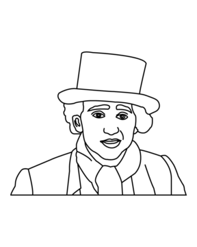 Dibujo de Willy Wonka Coloring Page For Fun para Colorear