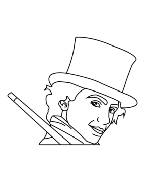 Dibujo de Willy Wonka Coloring Page For Kids para Colorear