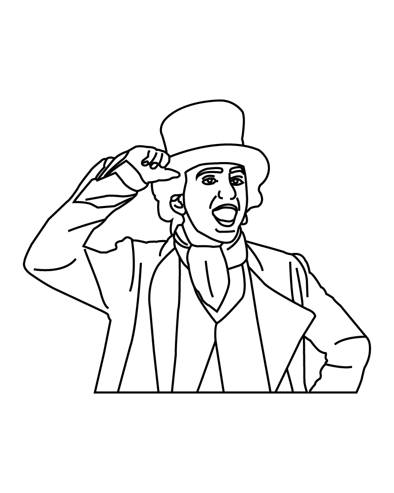 Dibujo de Willy Wonka Coloring Page To Print para Colorear