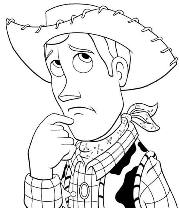 Dibujo de Cara de Woody para Colorear
