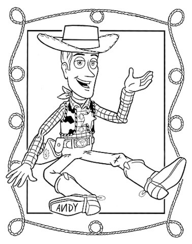 Dibujo de Sheriff Woody para Colorear