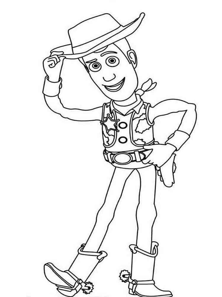 Dibujo de Woody Simple para Colorear