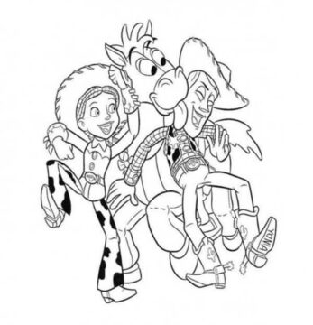 Dibujo de Woody y Amigos Divertidos para Colorear