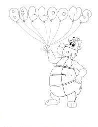 Dibujo de Oso Sosteniendo Globo para Colorear