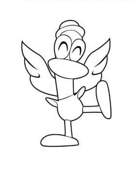 Dibujo de Pocoyó Pato Lindo para Colorear