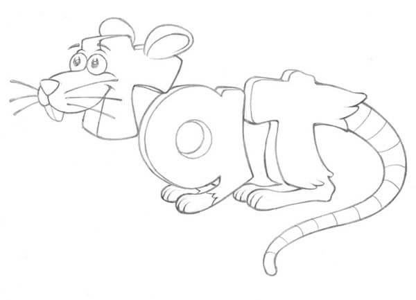 Dibujo de Rata de Wordwold para Colorear