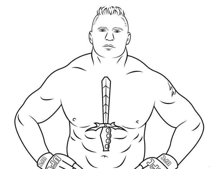 Dibujo de Brock Lesnar para Colorear