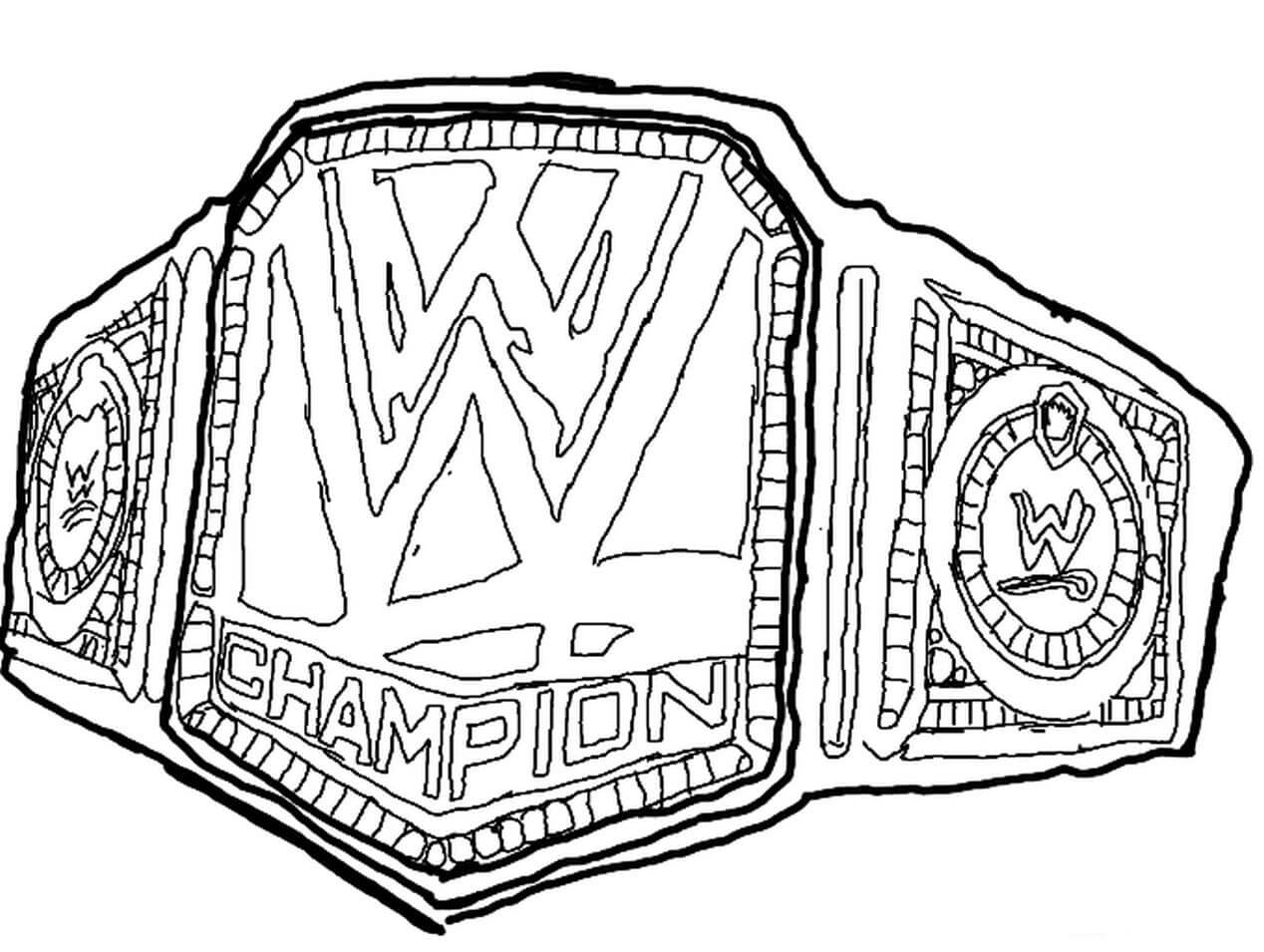 Dibujo de Cinturones Wwe para Colorear