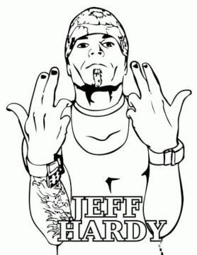 Dibujo de Jeff Hardy para Colorear