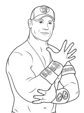 Dibujo de John Cena Fresco para Colorear