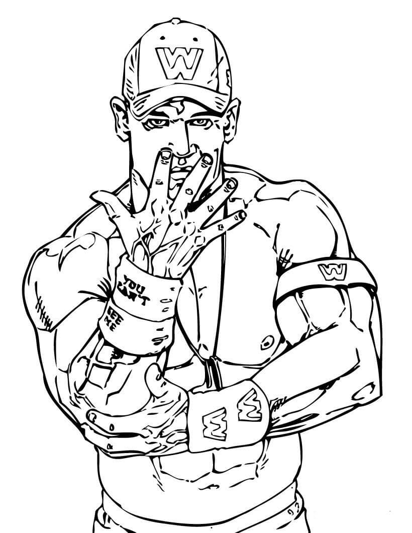 Dibujo de John Cena para Colorear