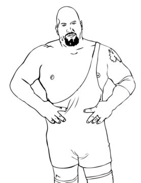 Dibujo de Luchador Gordo para Colorear