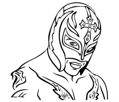 Dibujo de Rey Mysterio para Colorear