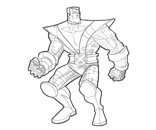 Dibujo de Hombre de Metal de X Men para Colorear