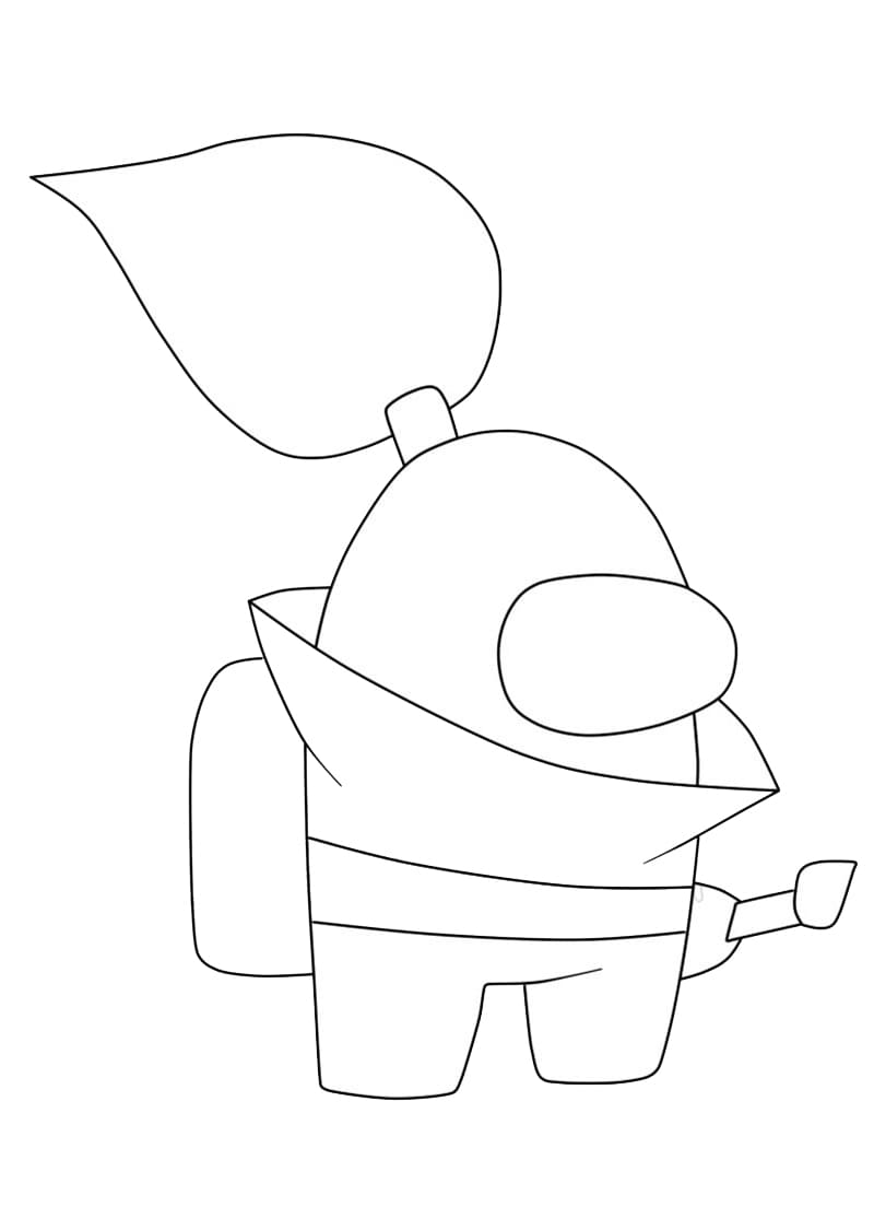 Dibujo de Among Us Yasuo para Colorear