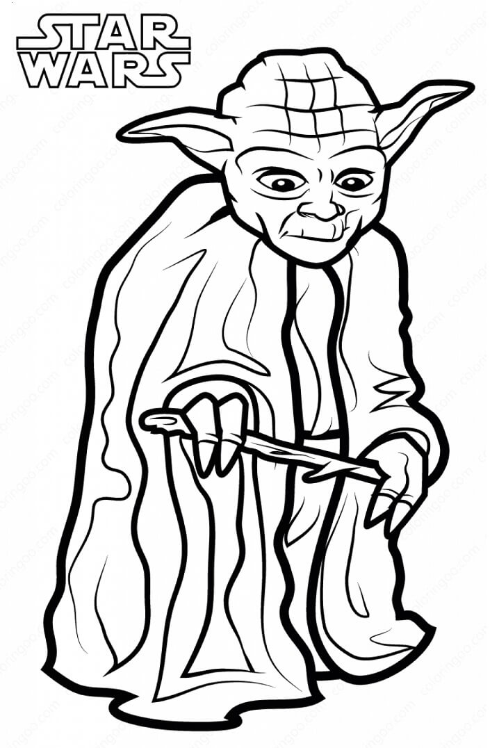 Dibujo de Maestro Yoda en Star Wars para Colorear