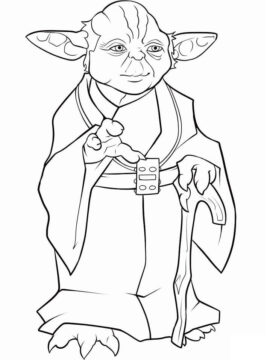 Dibujo de Star Wars Yoda para Colorear