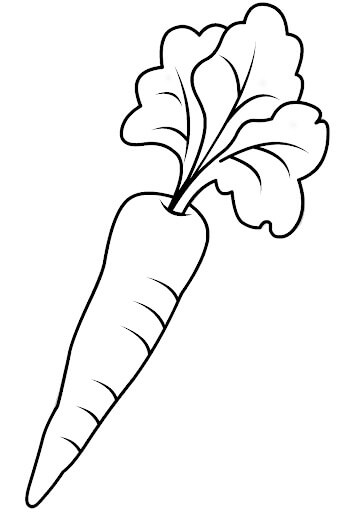 Dibujo de Buena Zanahoria para Colorear