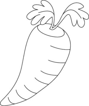 Dibujo de Zanahoria Gigante para Colorear