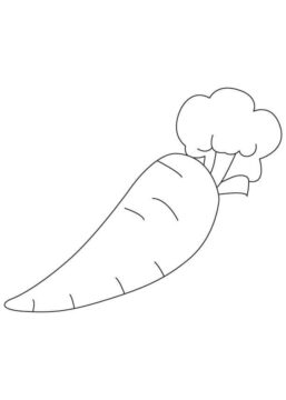 Dibujo de Zanahoria Imprimible para Colorear