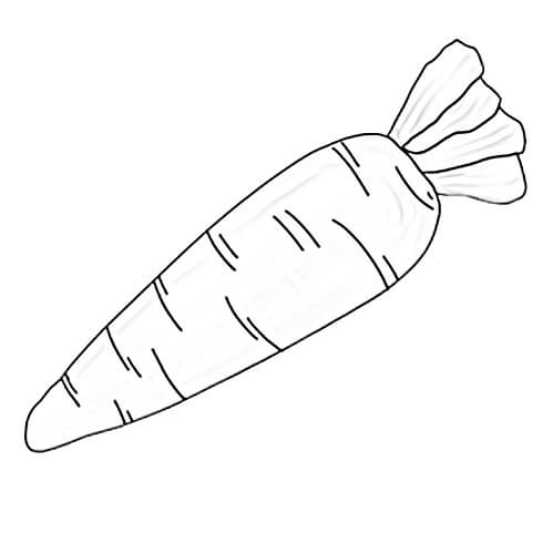 Dibujo de Zanahoria Perfecta para Colorear