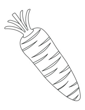 Dibujo de Zanahoria Simple para Colorear