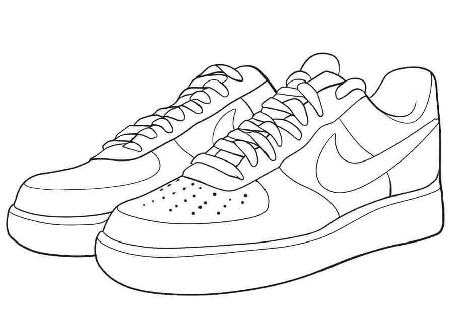 Dibujo de Air Force 1 Bajo para Colorear