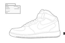 Dibujo de Air Force 1 Mid para Colorear
