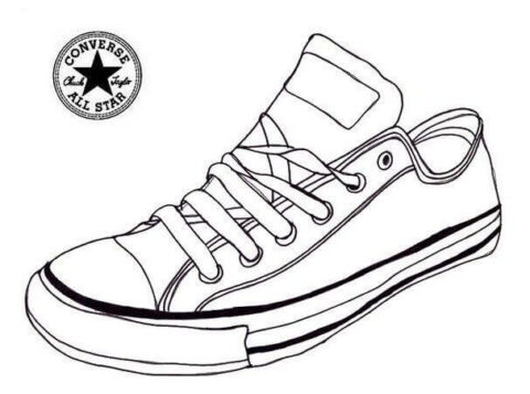 Dibujo de Converse Bajo para Colorear
