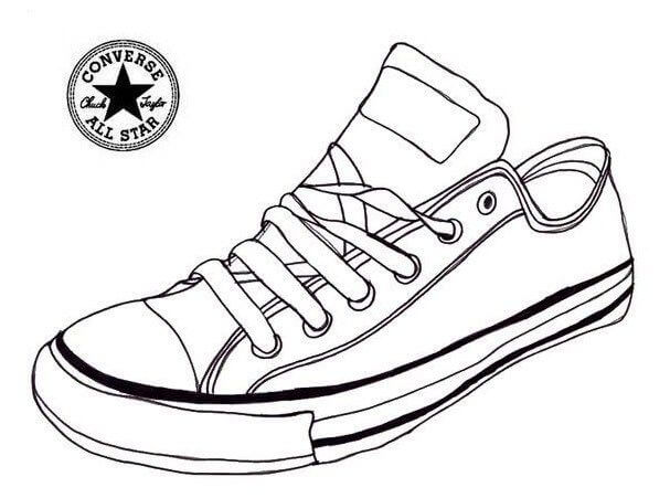 Dibujo de Converse Bajo para Colorear