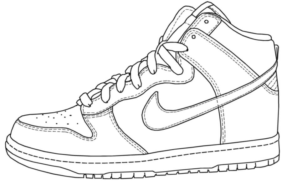Dibujo de Jordan 1 para Colorear