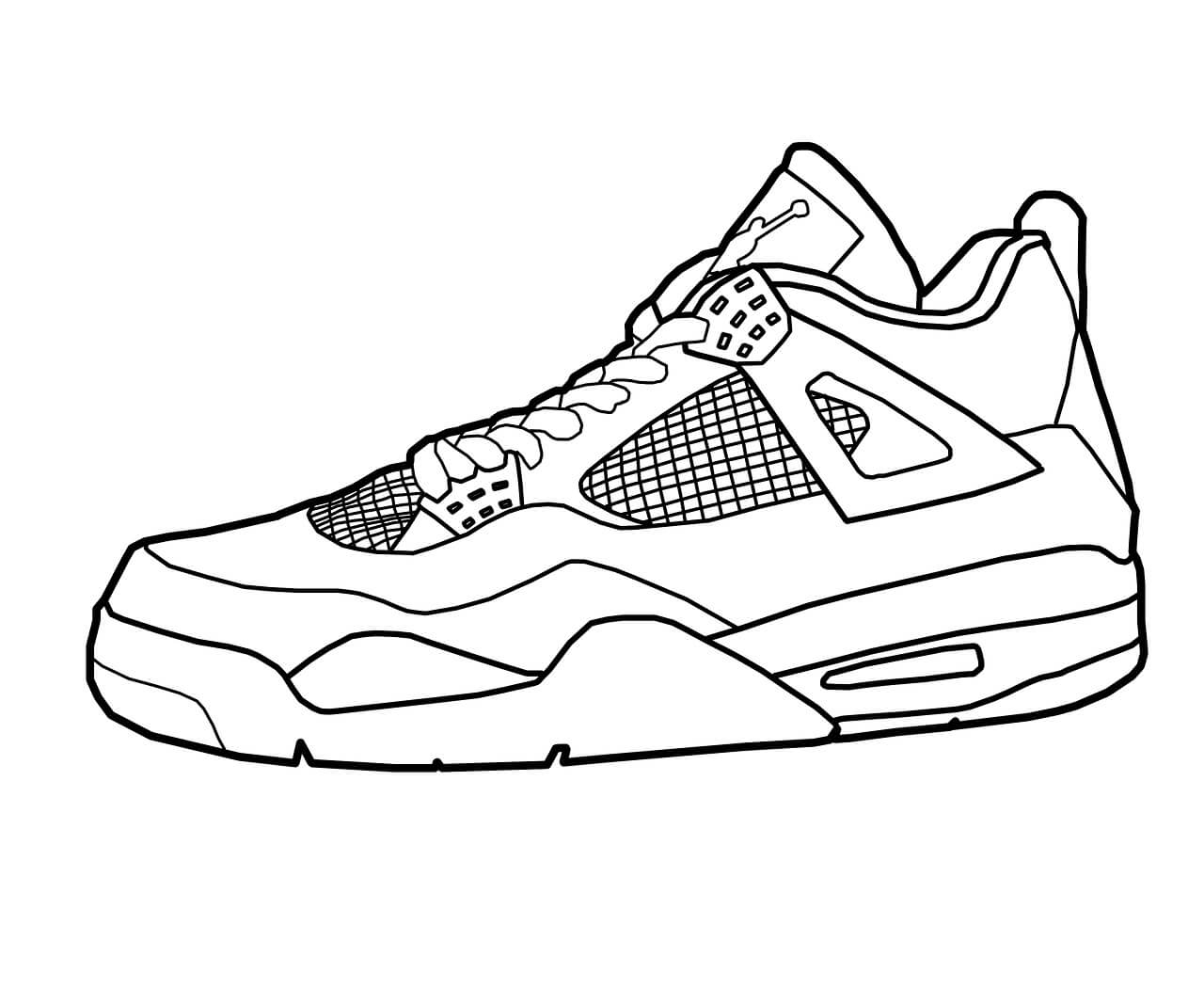 Dibujo de Jordan 4 para Colorear