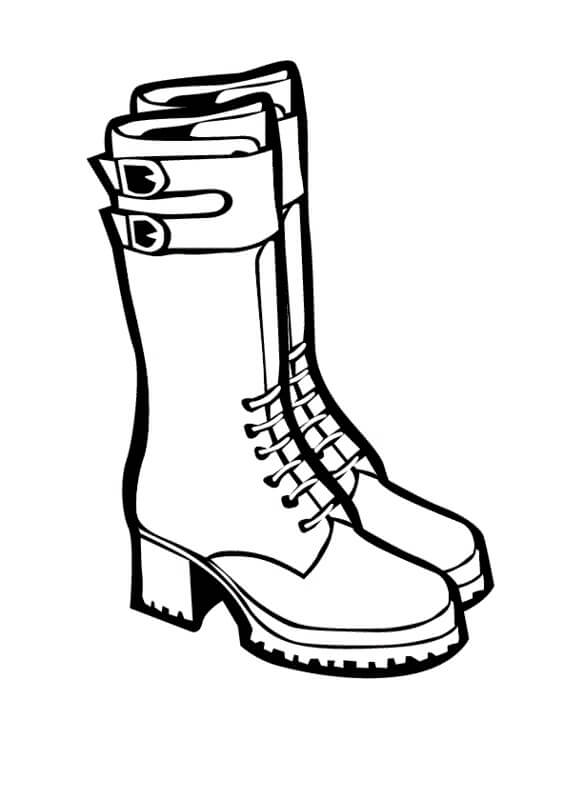 Dibujo de Botas básicas para Colorear