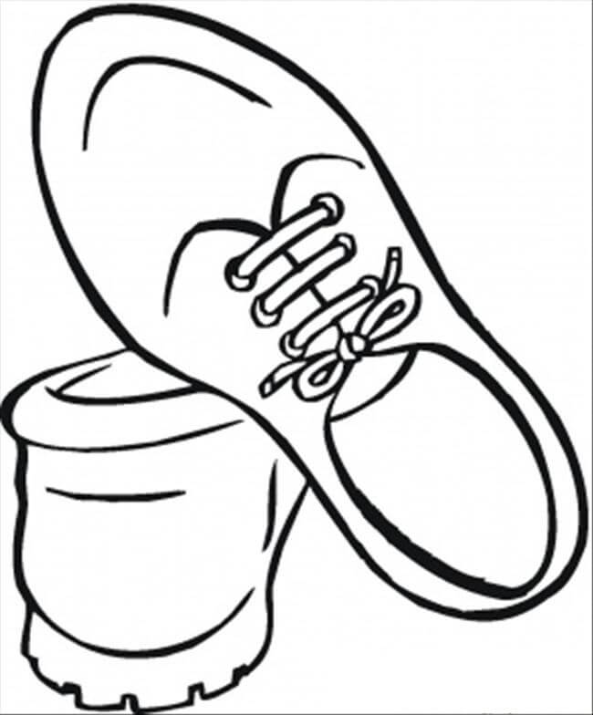 Dibujo de Buenos Zapatos para Colorear