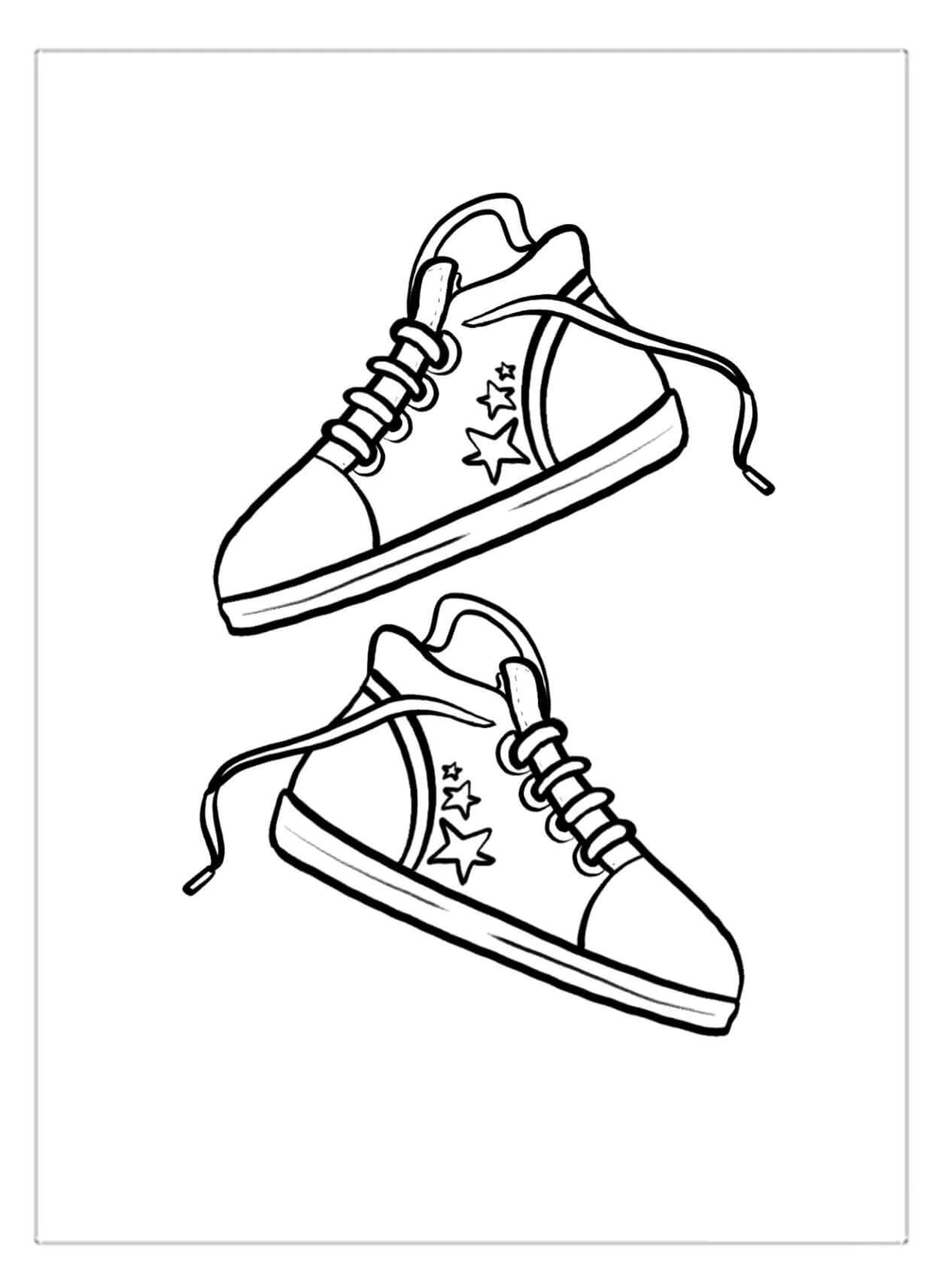 Dibujo de Grandes Zapatos para Colorear