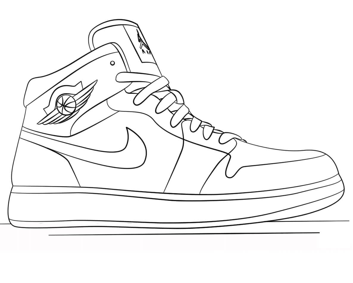 Dibujo de Jordan básico 1 para Colorear