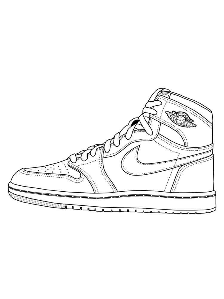 Dibujo de Jordan Simple 1 para Colorear