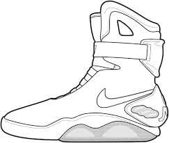 Dibujo de Nike Mag Zapatos para Colorear