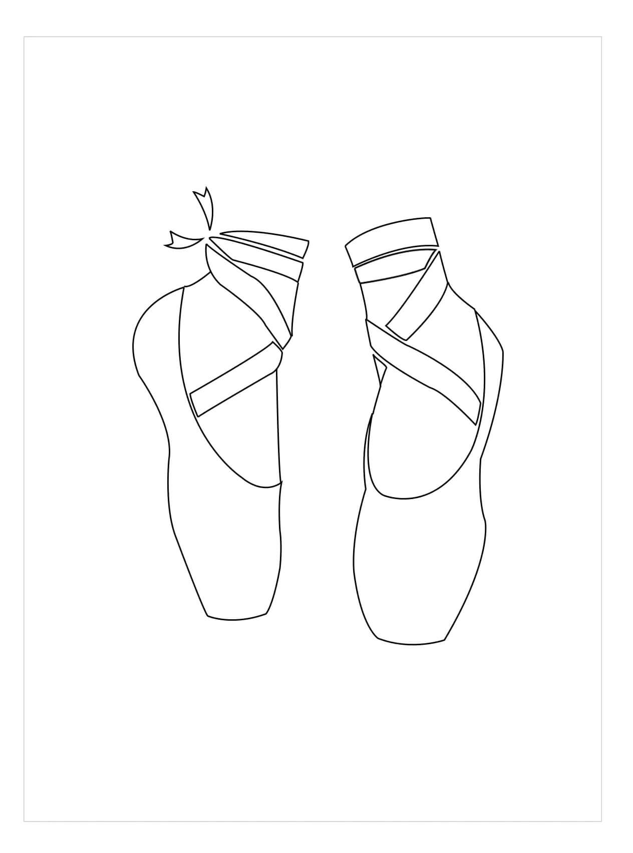 Dibujo de Zapatos de Duende para Colorear