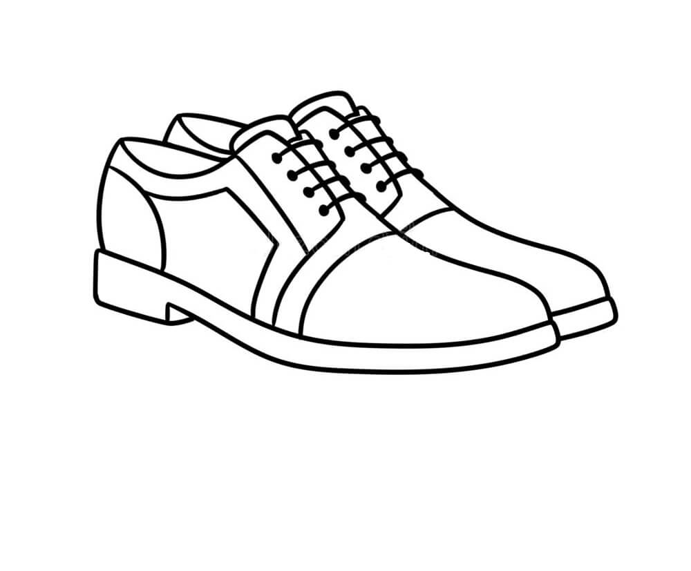 Dibujo de Zapatos de Hombre para Colorear
