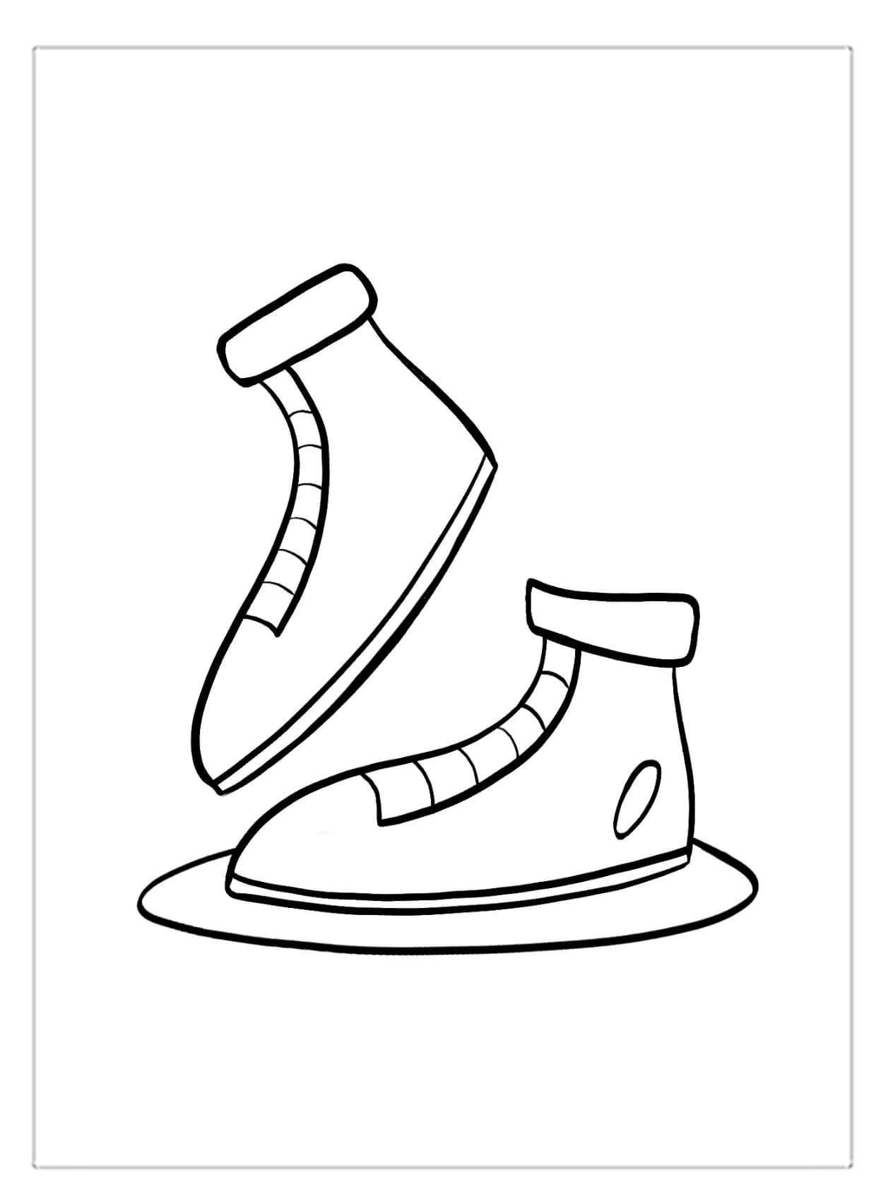 Dibujo de Zapatos Imprimibles para Colorear