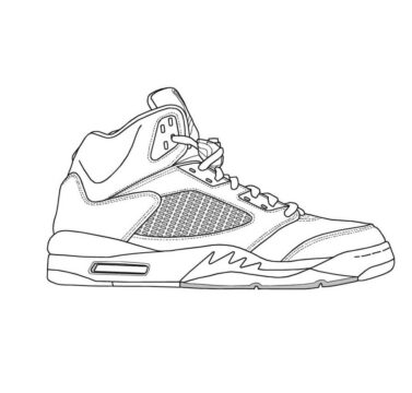Dibujo de Zapatos Normales para Colorear