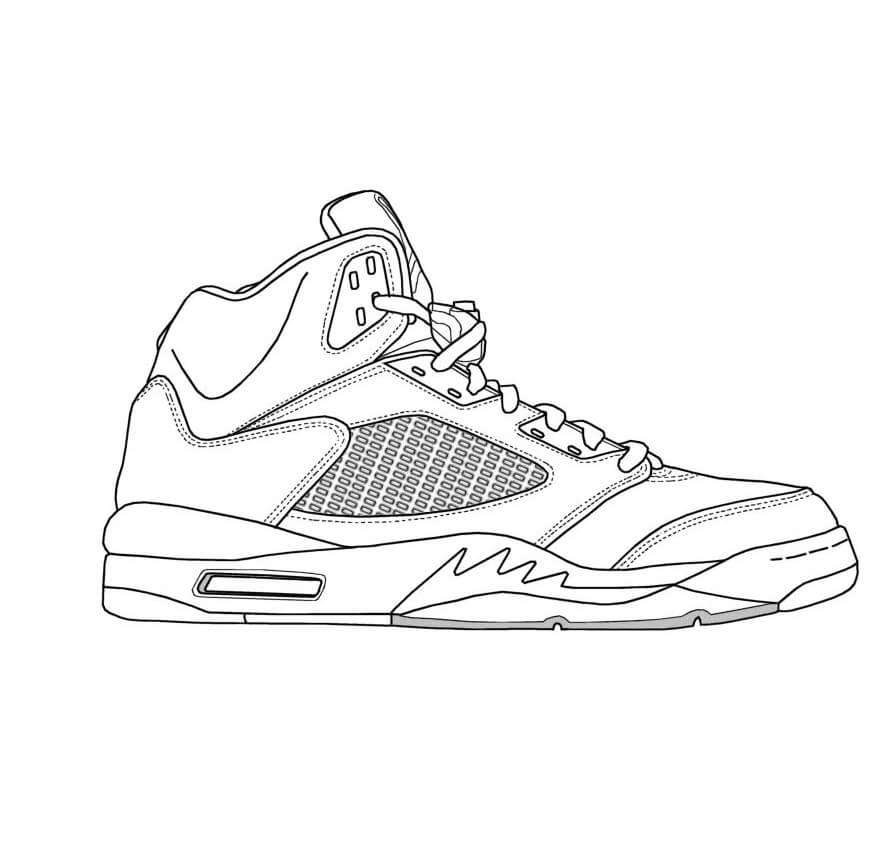 Dibujo de Zapatos Normales para Colorear