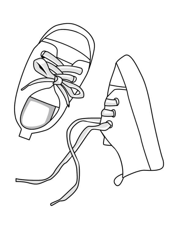 Dibujo de Zapatos para niños para Colorear