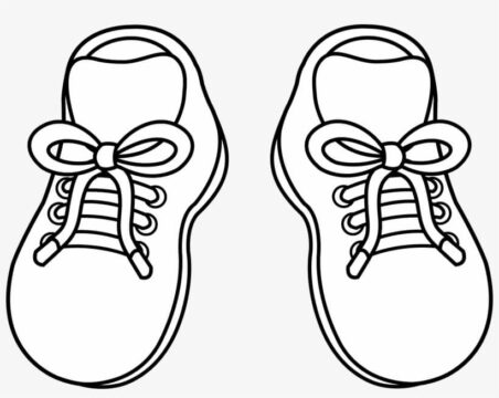 Dibujo de Zapatos Sencillos para Colorear