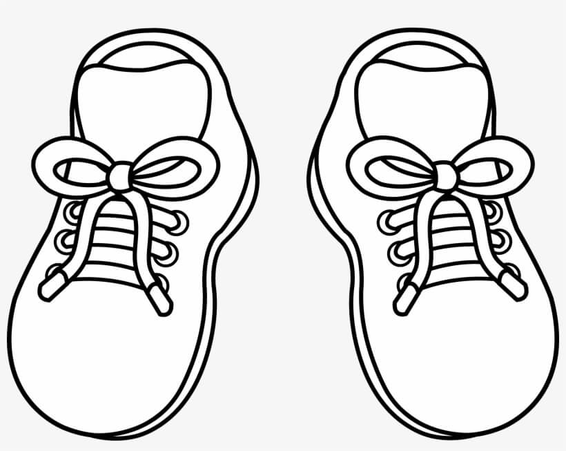 Dibujo de Zapatos Sencillos para Colorear