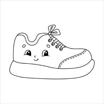 Dibujo de Zapatos Sonrientes para Colorear