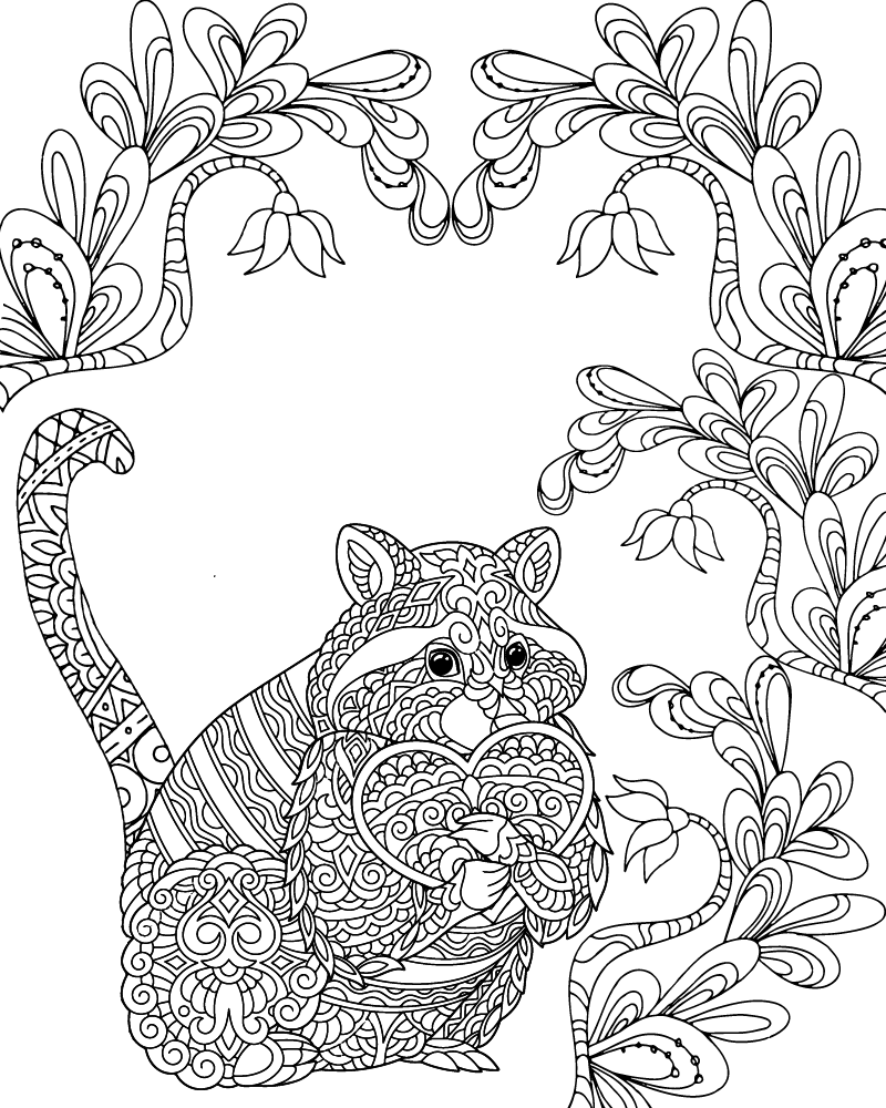 Dibujo de Animal Zen Coloring Page para Colorear