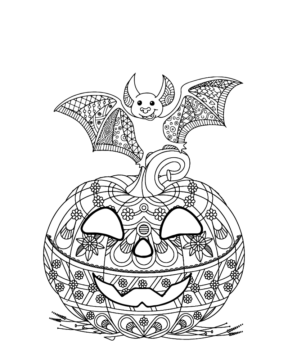 Dibujo de Halloween Zen Coloring Page para Colorear