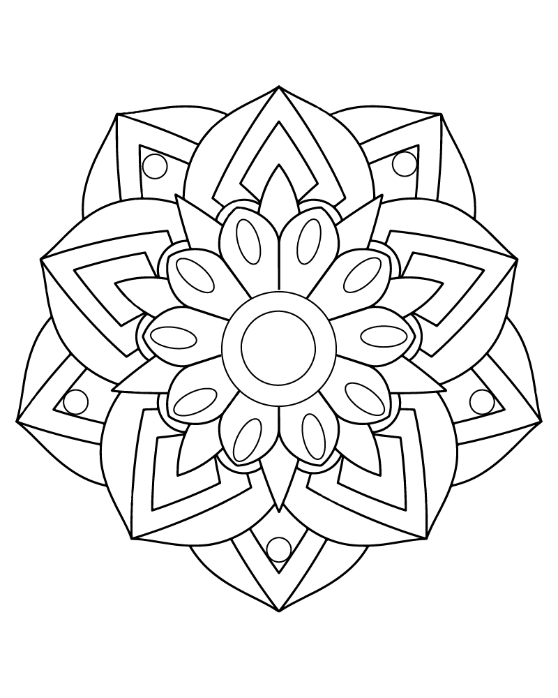 Dibujo de Simple Zen Coloring Page para Colorear